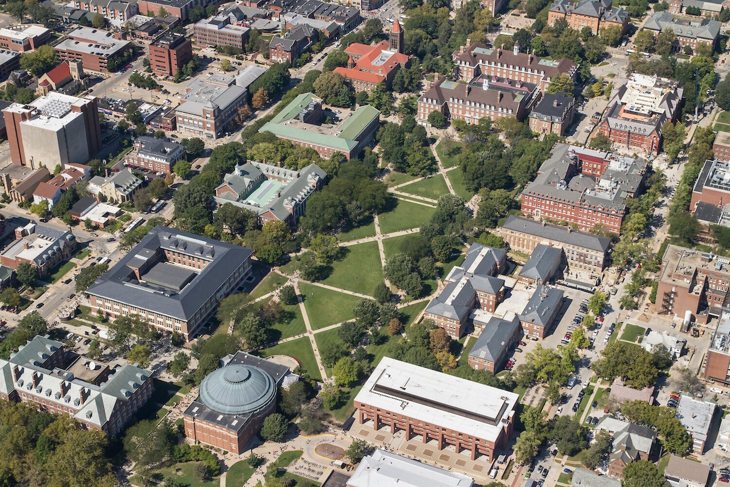 Overhead view of Quad